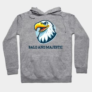 Bald and Majestic Eagle illustration Hoodie